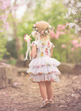 Fairies Tulle Sparkle-***Short Flutter Sleeve***- Limited Sizes Available Ready to Ship