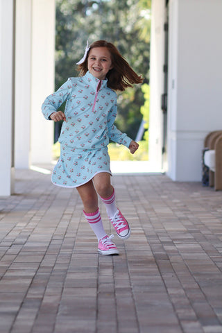 Petal Pace Set 3/4 Zip Jacket with Skort