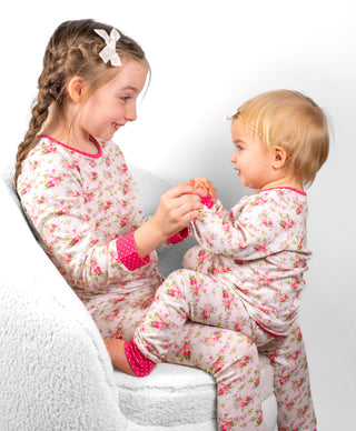 Rosy Bouquet Bliss- Bamboo Lounge Set