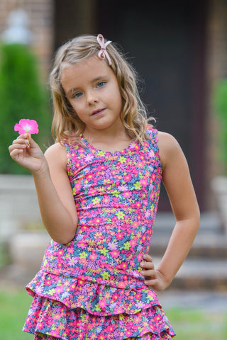 Cherry Blossom Tank and Skort Set