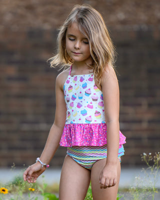 Cupcake Wishes Topped with Sprinkles Tankini Swimsuit