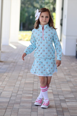 Petal Pace Set 3/4 Zip Jacket with Skort