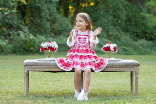 Sweetheart's Tartan Overalls Dress- **Pre-Order ship early Jan**