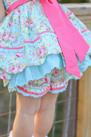 Vintage Garden Bliss Scalloped Tunic Set