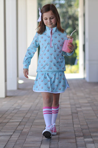 Petal Pace Set 3/4 Zip Jacket with Skort