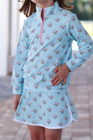 Petal Pace Set 3/4 Zip Jacket with Skort