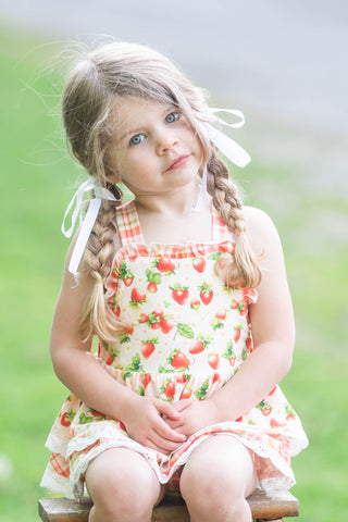 Strawberry Girl Skirted Romper