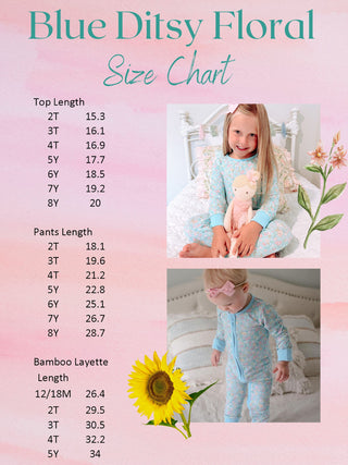 Blue Ditsy Floral 2 Piece Set
