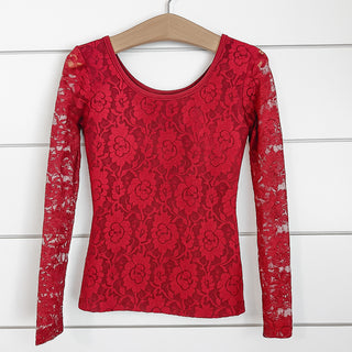 Lace Layering Top Cotton Bodice (Red) ** Pre-Order ETA 8 Weeks**
