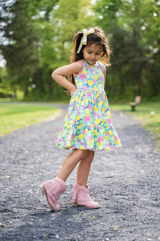 Citrus Splash Twirl Dress