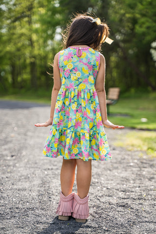 Citrus Splash Twirl Dress