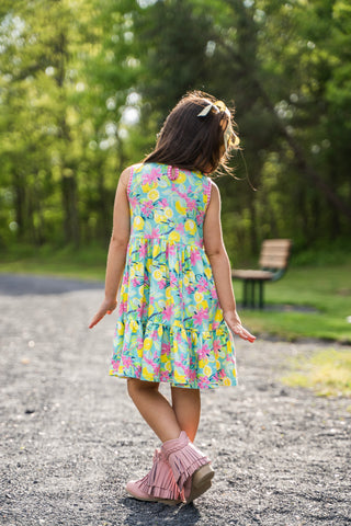 Citrus Splash Twirl Dress
