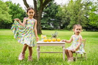 Citrus Splash Skirted Romper