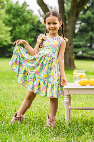 Citrus Splash Twirl Dress