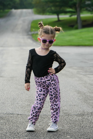 Lilac Leopard Jogger Set-Ready to ship