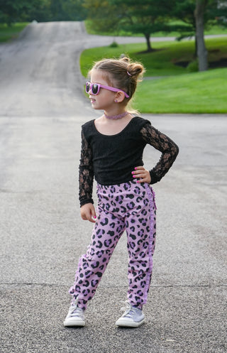 Lilac Leopard Jogger Set-Ready to ship