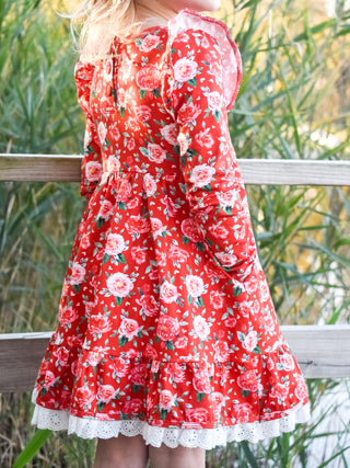 Roses Twirl Dress Set-ready to ship