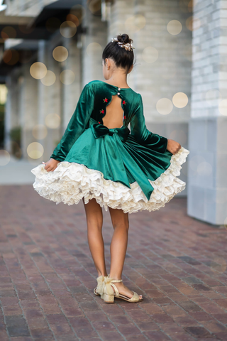 Noelle Emerald Royale Couture Dress **Pre-Order ETA end of November**