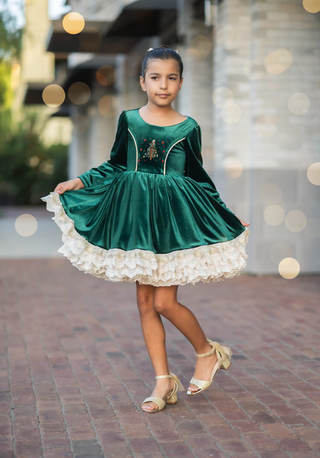 Noelle Emerald Royale Couture Dress **Pre-Order ETA end of November**
