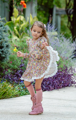 Forever Blooms- Pink Twirl Dress Set