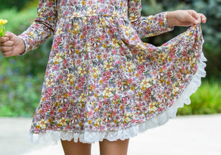 Forever Blooms- Pink Twirl Dress Set