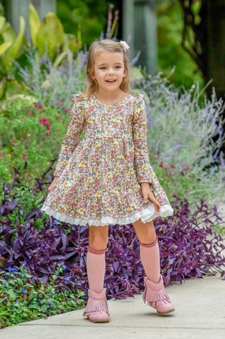 Forever Blooms- Pink Twirl Dress Set