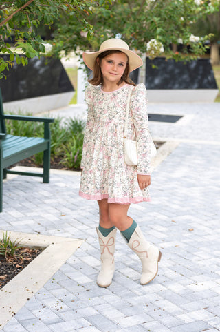 Forever Blooms Long Sleeve Twirl Dress **Pre-Order ETA end of September**