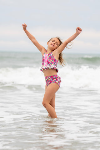 Cherry Blossom Scalloped and Laced Tankini **Pre-Order ETA Early-Mid June**