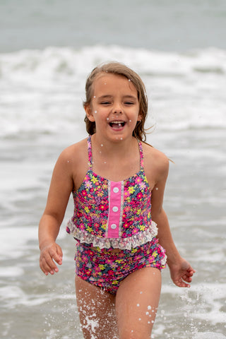 Cherry Blossom Scalloped and Laced Tankini **Pre-Order ETA Early-Mid June**