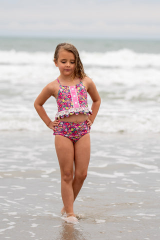 Cherry Blossom Scalloped and Laced Tankini **Pre-Order ETA Early-Mid June**