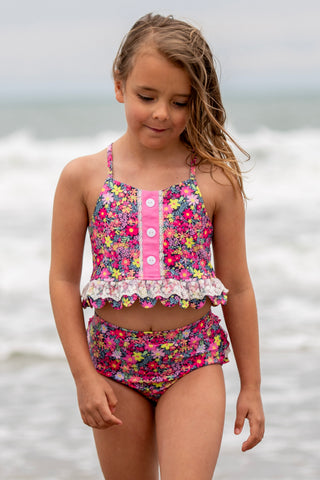Cherry Blossom Scalloped and Laced Tankini **Pre-Order ETA Early-Mid June**