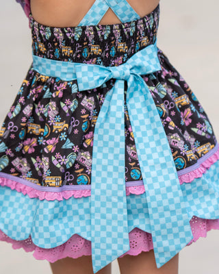 Retro Cool Academy Pinafore **Pre Order ETA End of July**