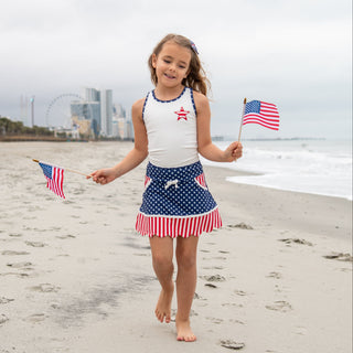Land I Love 2-Piece Scalloped Skort Set