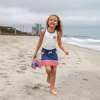 Land I Love 2-Piece Scalloped Skort Set