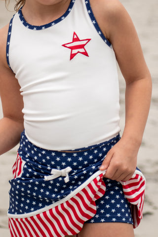 Land I Love 2-Piece Scalloped Skort Set