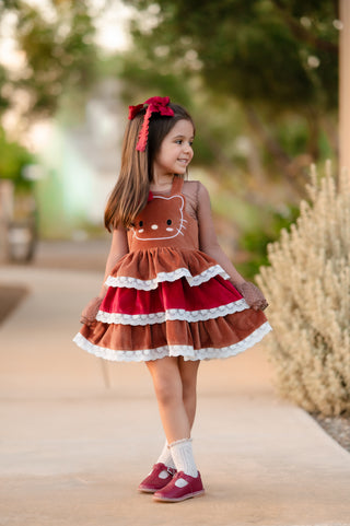 Gingerbread Kitty Dress**Pre-Order ETA End of Oct**