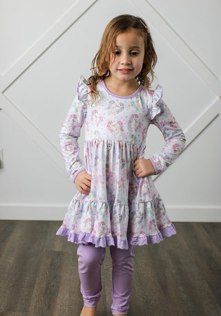 Glimering Unicorn Dream Twirl Dress Set - Ready to Ship!