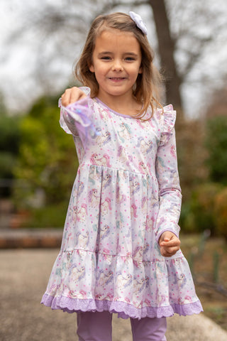Glimering Unicorn Dream Twirl Dress Set - Ready to Ship!