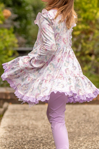 Glimering Unicorn Dream Twirl Dress Set - Ready to Ship!