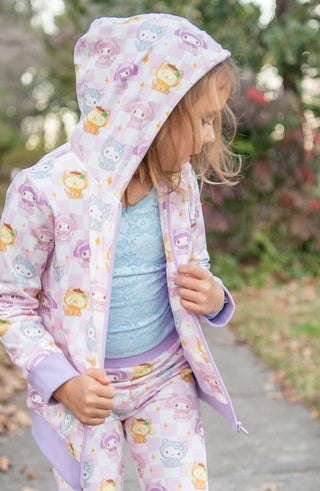 Lilac Kitty Friends Jogger Set