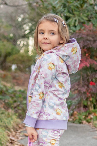 Lilac Kitty Friends Jogger Set