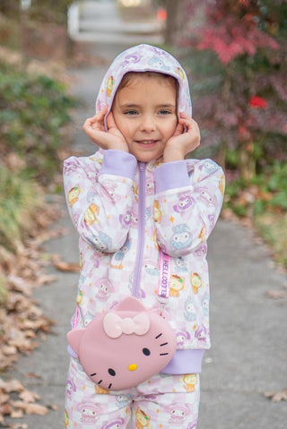Lilac Kitty Friends Jogger Set
