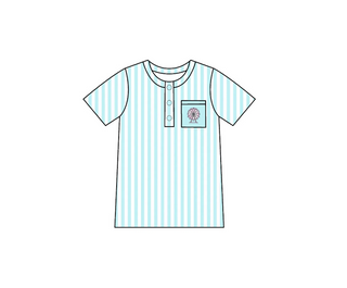 Cotton Candy Boy Henley Shirt **Pre Order ETA Mid-End of July**