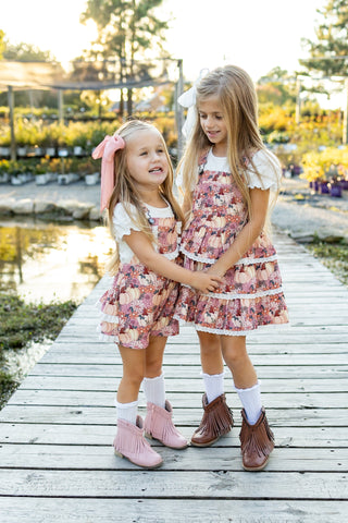 Harvest Blossom Overalls Dress- **Limited Pre-Order ships Early-Mid September**