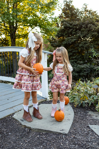 Harvest Blossom Overalls Dress- **Limited Pre-Order ships Early-Mid September**