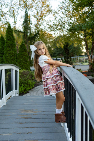 Harvest Blossom Overalls Dress- **Limited Pre-Order ships Early-Mid September**