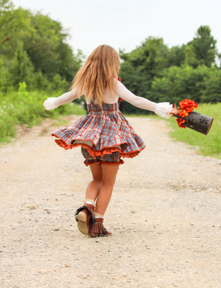 Cinnamon Sapphire Pinafore Set **Pre Order ETA Mid October**