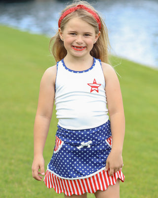 Land I Love 2-Piece Scalloped Skort Set