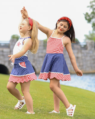Land I Love 2-Piece Scalloped Skort Set