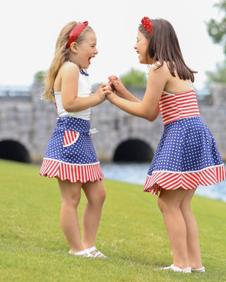 Land I Love 2-Piece Scalloped Skort Set